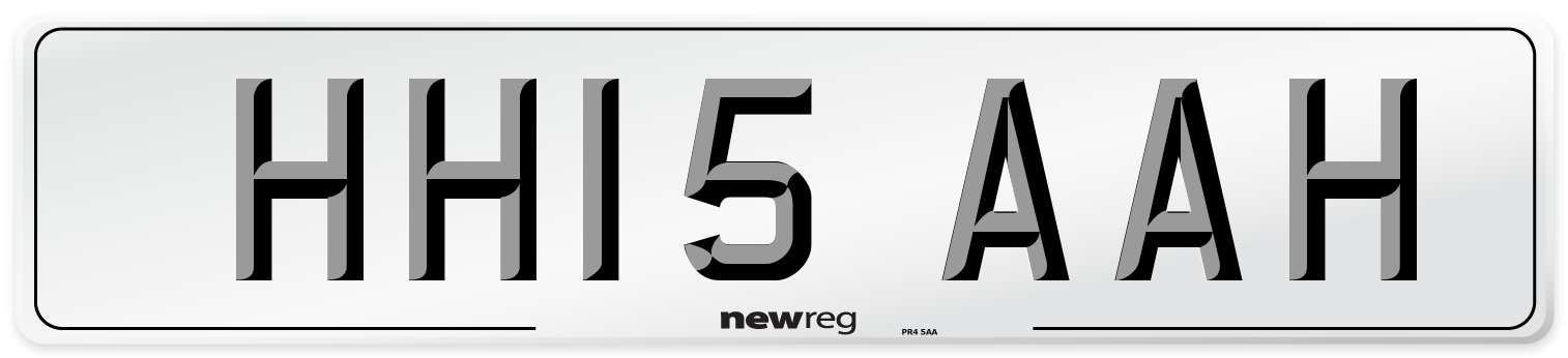 HH15 AAH Number Plate from New Reg